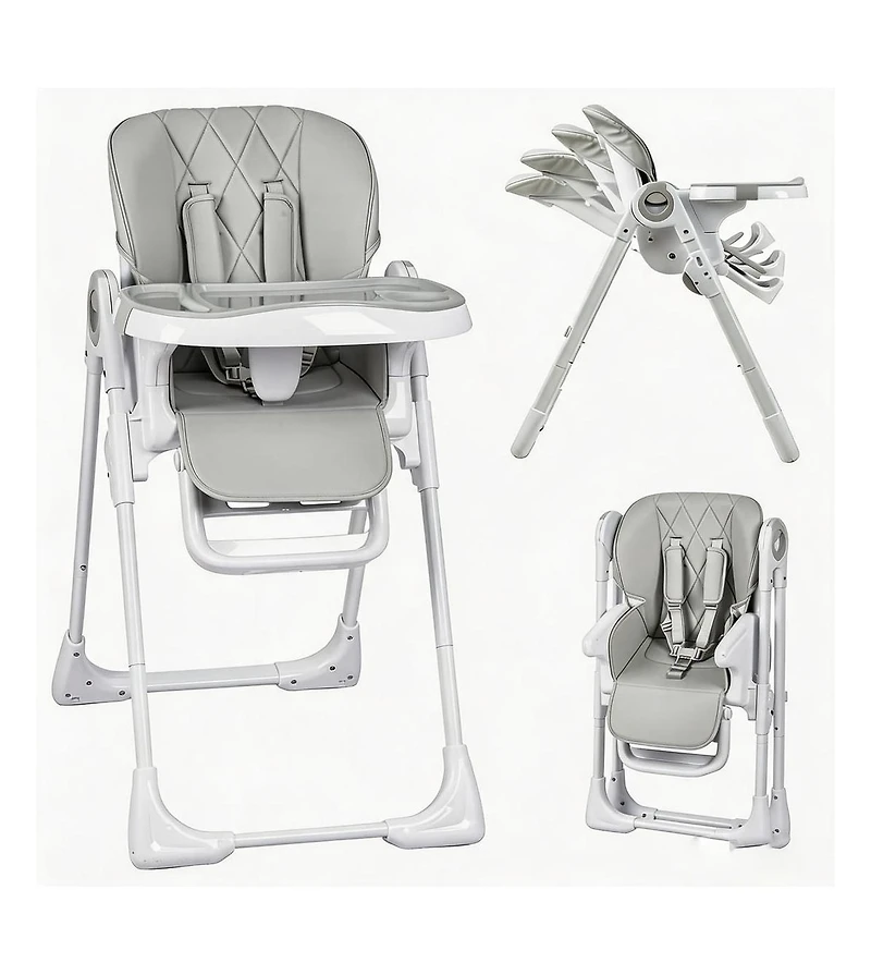 Baby High Chair, Multifunctional Infant Highchairs with Adjustable Height and Recline, Foldable Dining Chair for Babies and Toddlers