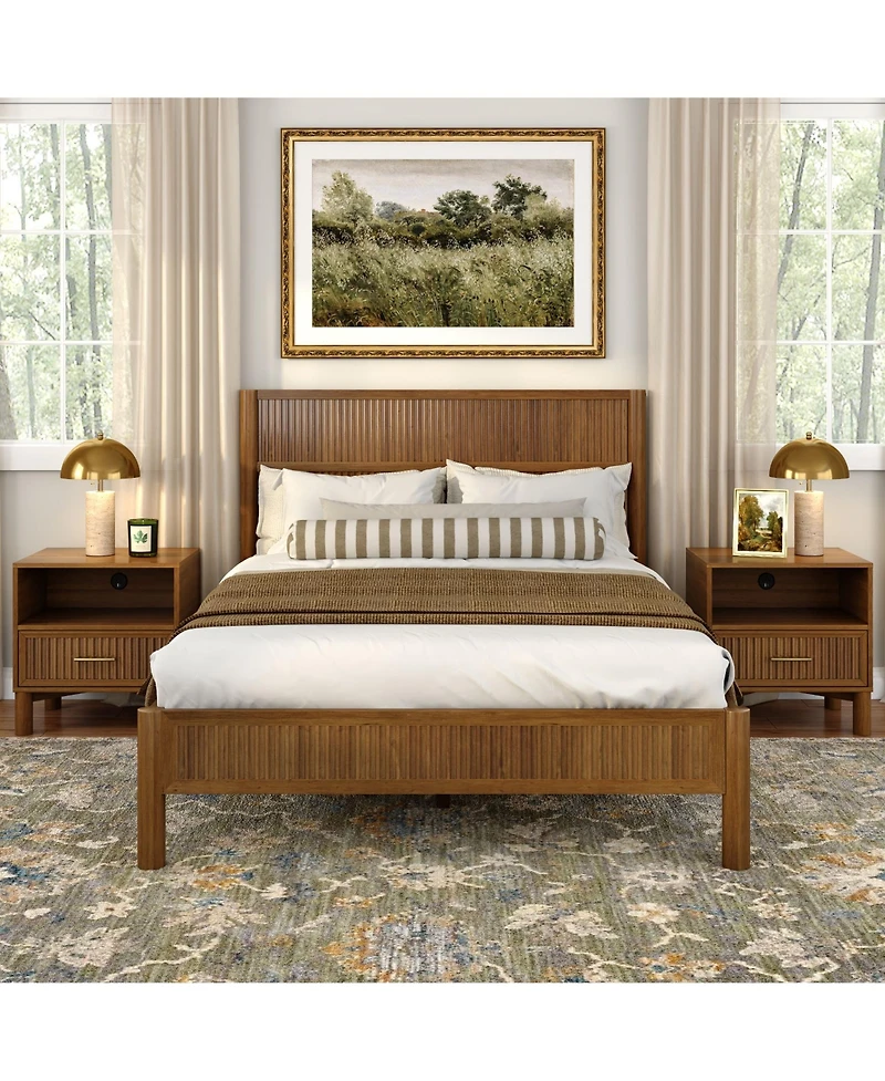 Plank+Beam Sera Fluted Queen Bed