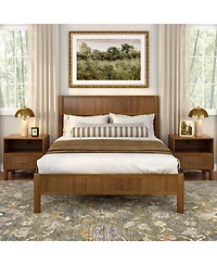 Plank+Beam Sera Fluted Queen Bed