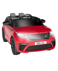 12V Licensed Land Rover Ride-On Car, Parental Remote, MP3 Player, Led Lights, Rocking Mode, Pull Rod, Battery Powered Toy for Ages 3-8