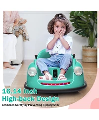 12V Electric Ride-On Bumper Car for Kids, 360degree(s) Spin, Remote Control, Music, Safety Certified, Fun Gift for Boys and Girls