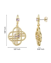 K-Pop Demon Hunters Jewelry Huntrix Logo Dangle Earrings Official License, Gold-Tone Huntix Earrings, K-Pop Gifts