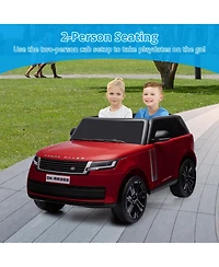 24V Licensed Land Rover Ride On Car, 2-Seater, Parental Remote Control, Storage Box, 3 Speeds, Lcd Display, Lockable Doors, Rear Handle, MP3 Player