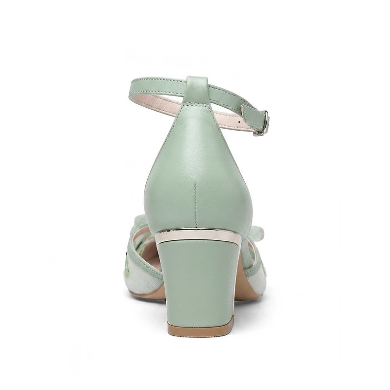 Prologue Shoes Women's Iry Block Heel Bridal Pointed Toe Pump