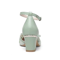 Prologue Shoes Women's Iry Block Heel Bridal Pointed Toe Pump