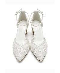Forever and Always Shoes Women's Viona Lace Bridal Pump