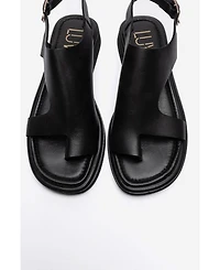 Forever and Always Shoes Women's Burley Leather Slingback Sandal