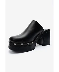 Forever and Always Shoes Women's Bellune Leather Block Heel Platform Sandal