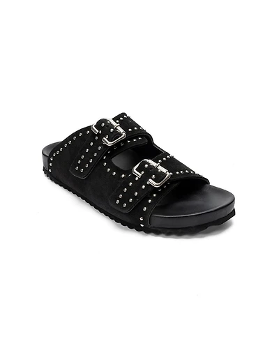 Forever and Always Shoes Women's Avenelle Leather Double Band Sandal