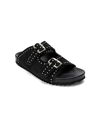Forever and Always Shoes Women's Avenelle Leather Double Band Sandal