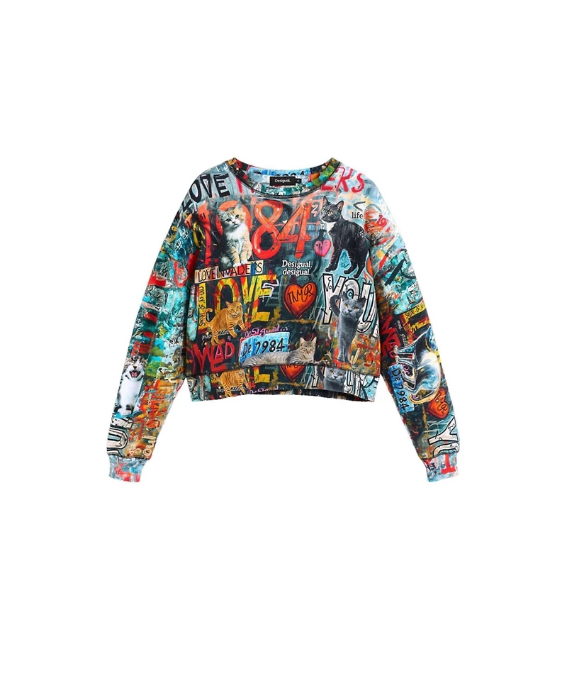 Desigual Women's Printed 100% cotton sweatshirt