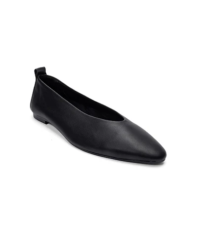 Forever and Always Shoes Women's Jenas Leather Ballet Flat