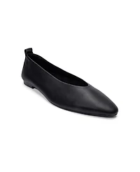 Forever and Always Shoes Women's Jenas Leather Ballet Flat