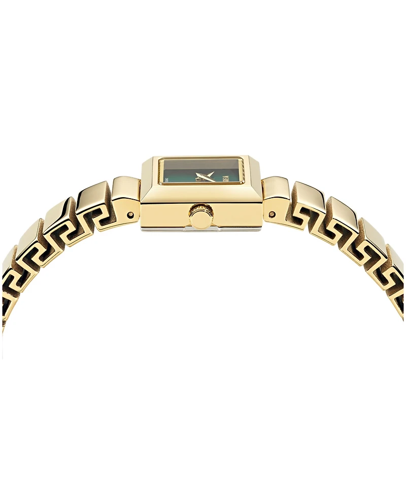 Versace Women's V-Square Petite Ip Yellow Gold Stainless Steel Bracelet Watch 18x18mm