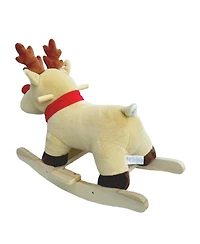Yobtop Kids Plush Dinosaur Rocking Toy with Safety Belt, 110 lbs Capacity, Ages 1+