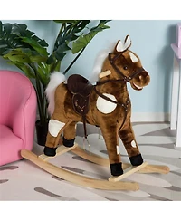 Yobtop Metal Plush Interactive Rocking Horse, 110 lb. Capacity, Ages 3+