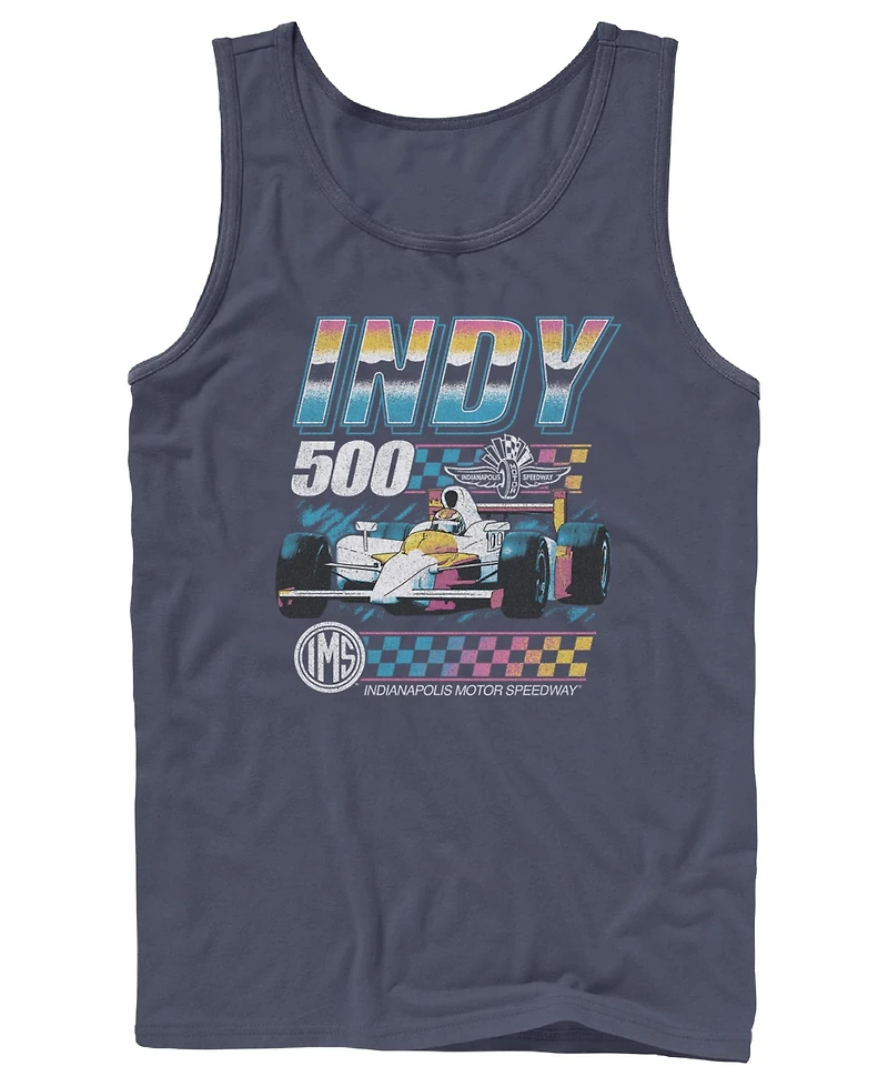 Fifth Sun Men's Indy 500 Retro Race Car Graphic Tank Top