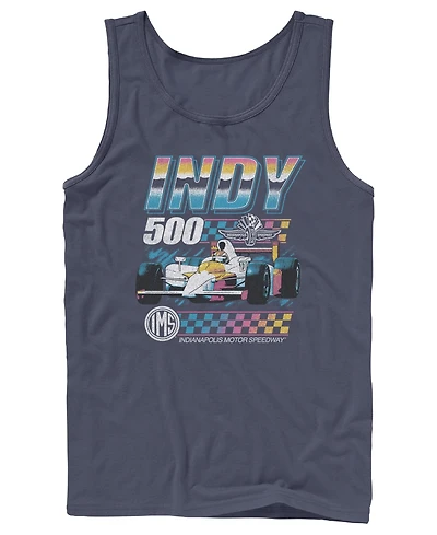 Fifth Sun Men's Indy 500 Retro Race Car Graphic Tank Top