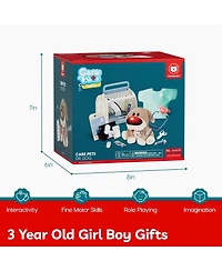 Top Bright Kids Wooden Doctor and Dog Vet Pretend Play Set with Costume