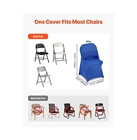Slickblue Stretch Chair Covers Set of 50, Polyester Spandex for Weddings, Parties & Banquets