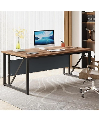 Tribesigns 63" Computer Desk with Steel Legs