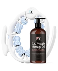 M3 Arnica Massage Oil and Massage Roller Kit Body Massage Oil and Roller Set 8 Fluid Ounce