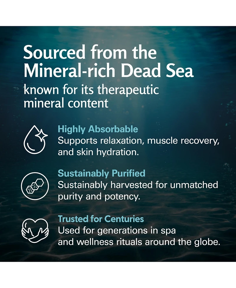 M3 Magnesium Bath Soak with Dead Sea Salt and Msm Fragrance-Free Body and Foot Soak Magnesium Flakes