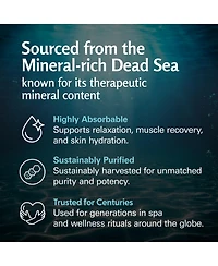 M3 Magnesium Bath Soak with Dead Sea Salt and Msm Fragrance-Free Body and Foot Soak Magnesium Flakes