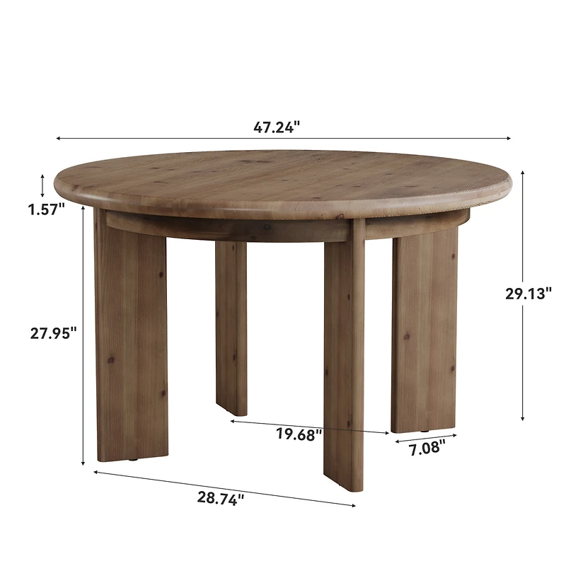 Tribesigns Dining Table for 4-6, Rustic Farmhouse Wood Kitchen Table
