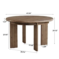 Tribesigns Dining Table for 4-6, Rustic Farmhouse Wood Kitchen Table