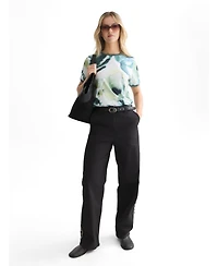 Scotch & Soda Women's Printed Cotton Short-Sleeve Crewneck T-Shirt