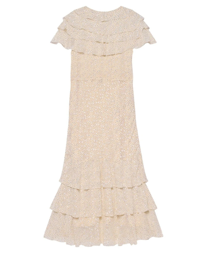 Mint Velvet Women's Ruffle Print Midi Dress