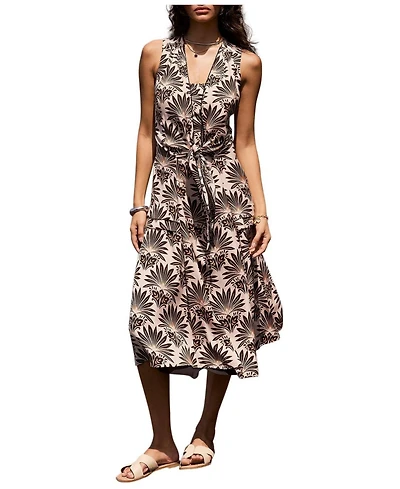 Mint Velvet Women's Floral Print Sleeveless Midi Dress