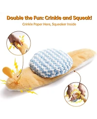 Nocciola 5 Pack Natures Call Crinkle Dog Toys, No Stuffing Plush Baby Animals with Squeaker, Tug and Fetch Toy for All Breeds and Puppies