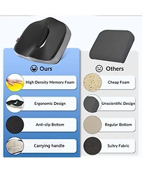 Gnuadz Seat Cushion Memory Foam Office Chair Pad Non-slip Gaming