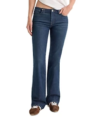 Good American Women's Low-Rise Bootcut Ghost-Waistband Jeans