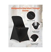 Slickblue Stretch Chair Slipcovers Set of 30, Polyester Covers for Dining, Banquet and Event Seating