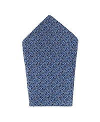 Trafalgar Men's Benito's Blue Basketweave Silk Necktie and Pocket Square Bundle