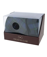 Trafalgar Men's Ives Plaid Necktie and Pocket Square Bundle