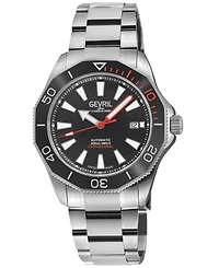 Gevril Men's Swiss Made Pier 90 Swiss Automatic Silver Stainless Steel Bracelet Watch