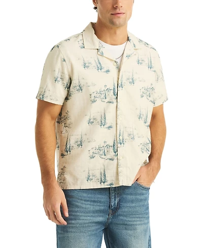 Nautica Men's Scenic Print Camp Collar Shirt