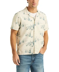 Nautica Men's Scenic Print Camp Collar Shirt