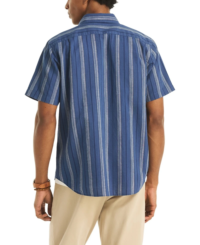 Nautica Men's Slub Short-Sleeve Shirt
