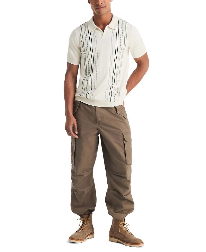 Nautica Men's Performance Jacquard Classic-Fit Polo Sweater