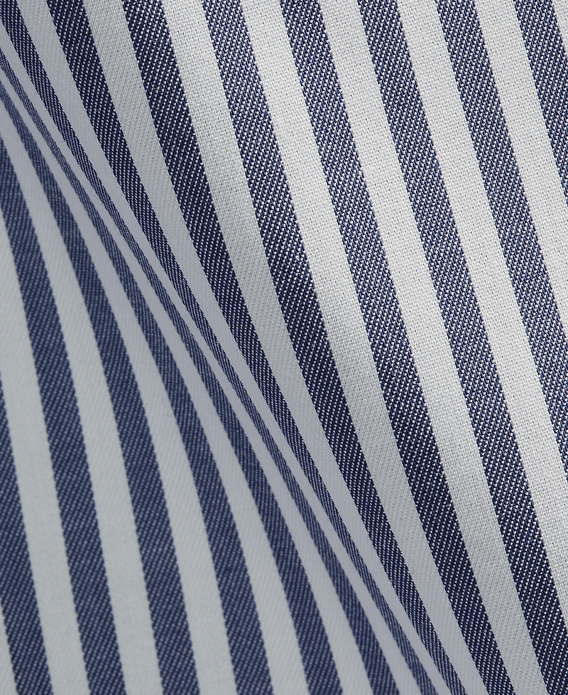 Tommy Hilfiger Men's Slim-Fit Cotton Twill Rounded Cuffs Dress Shirt