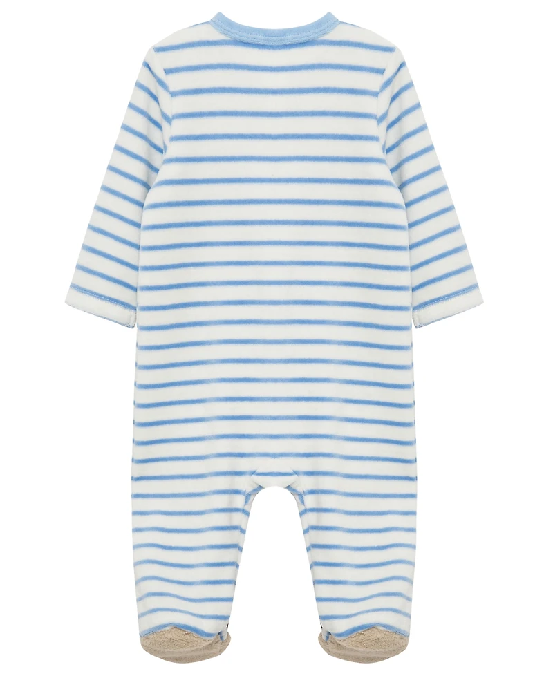 Little Me Baby Boys' Fuzzy Bear Footie Coverall
