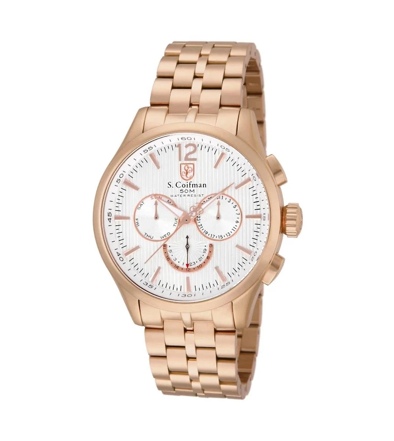 Invicta S.Coifman Men's Heritage Chronograph Silver Dial Stainless Steel Bracelet Watch