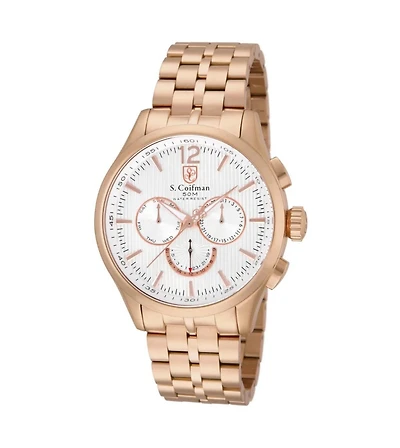 Invicta S.Coifman Men's Heritage Chronograph Silver Dial Stainless Steel Bracelet Watch