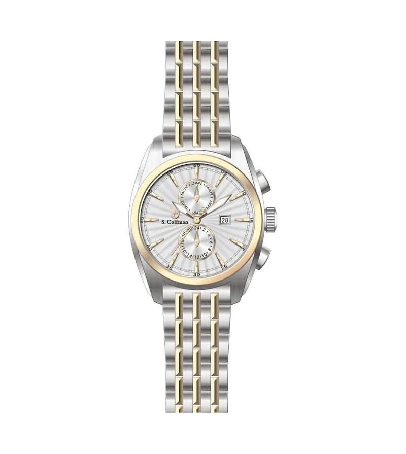 Invicta S.Coifman Men's Heritage Chronograph Silver Dial Stainless Steel Bracelet Watch