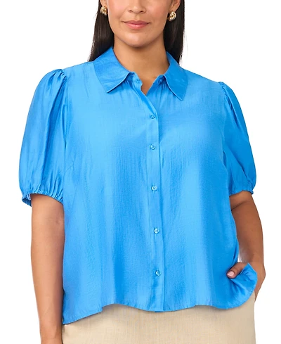 Vince Camuto Plus Puff-Sleeve Work Blouse